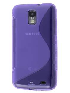 Samsung I9210T Galaxy S II 4G Wave Case - Frosted Purple/Purple Soft Cover