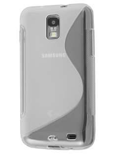 Samsung I9210T Galaxy S II 4G Wave Case - White/Frosted Clear Soft Cover