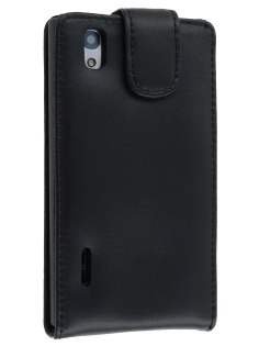 Genuine Leather Flip Case for LG Prada 3.0 - Black Genuine Leather Flip Case for LG Prada 3.0 - Black