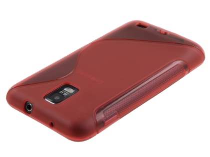Samsung I9210T Galaxy S II 4G Wave Case - Frosted Red/Red