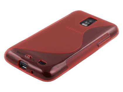 Samsung I9210T Galaxy S II 4G Wave Case - Frosted Red/Red