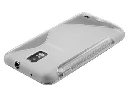 Samsung I9210T Galaxy S II 4G Wave Case - White/Frosted Clear
