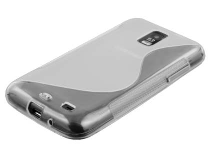 Samsung I9210T Galaxy S II 4G Wave Case - White/Frosted Clear