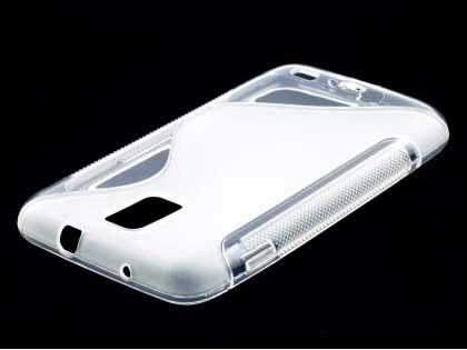Samsung I9210T Galaxy S II 4G Wave Case - White/Frosted Clear