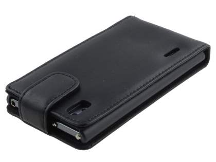 Genuine Leather Flip Case for LG Prada 3.0 - Black