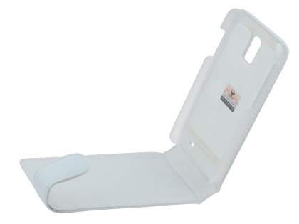 Samsung I9210T Galaxy S II 4G Genuine Leather Flip Case - White