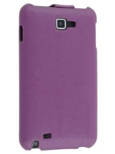 Samsung I9220 Galaxy Note Slim Synthetic Leather Flip Case - Purple Leather Flip Case