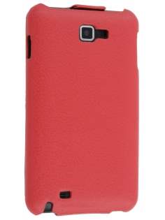 Samsung I9220 Galaxy Note Slim Synthetic Leather Flip Case - Red Leather Flip Case