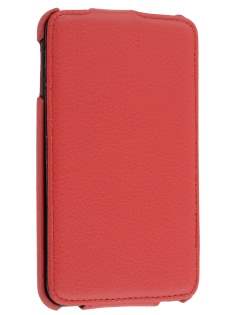 Samsung I9220 Galaxy Note Slim Synthetic Leather Flip Case - Red