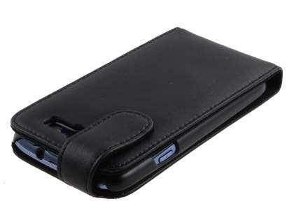 Samsung I9300 Galaxy S3 Genuine Leather Flip Case - Classic Black