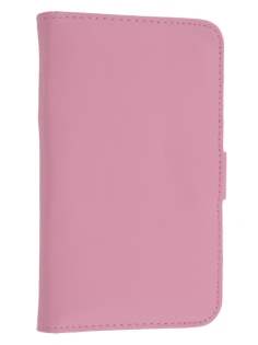 Samsung I9220 Galaxy Note Synthetic Leather Wallet Case - Baby Pink