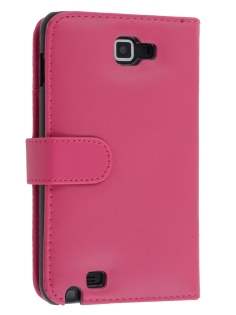 Samsung I9220 Galaxy Note Synthetic Leather Wallet Case - Pink Leather Wallet Case