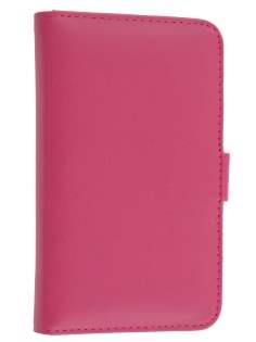 Samsung I9220 Galaxy Note Synthetic Leather Wallet Case - Pink