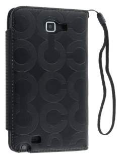 Stylish Synthetic Leather C Wallet Case with Strip for Samsung I9220 Galaxy Note - Classic Black Stylish Synthetic Leather C Wallet Case with Strip for Samsung I9220 Galaxy Note - Classic Black