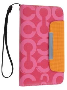 Stylish Synthetic Leather C Wallet Case with Strip for Samsung I9220 Galaxy Note - Pink