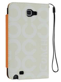 Stylish Synthetic Leather C Wallet Case with Strip for Samsung I9220 Galaxy Note - Mint Cream White Stylish Synthetic Leather C Wallet Case with Strip for Samsung I9220 Galaxy Note - Mint Cream White