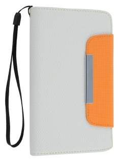 Stylish Synthetic Leather C Wallet Case with Strip for Samsung I9220 Galaxy Note - Pearl White