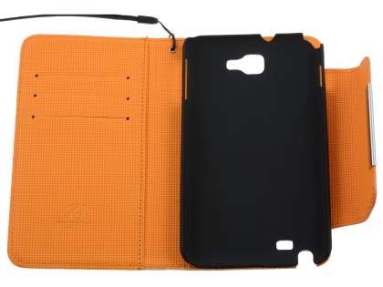 Stylish Synthetic Leather C Wallet Case with Strip for Samsung I9220 Galaxy Note - Pearl White