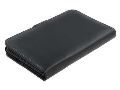 Samsung I9220 Galaxy Note Synthetic Leather Wallet Case - Classic Black
