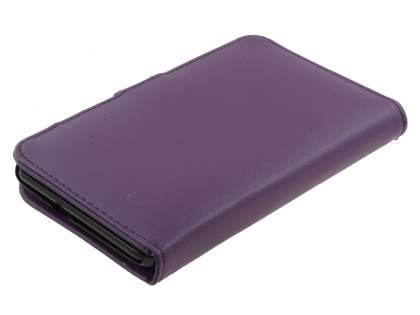 Samsung I9220 Galaxy Note Synthetic Leather Wallet Case - Purple