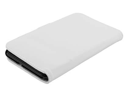 Samsung I9220 Galaxy Note Synthetic Leather Wallet Case - Pearl White