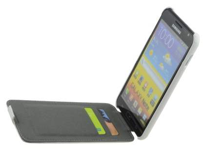 Samsung I9220 Galaxy Note Slim Synthetic Leather Flip Case - White