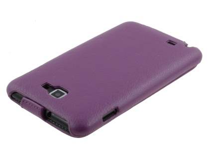 Samsung I9220 Galaxy Note Slim Synthetic Leather Flip Case - Purple