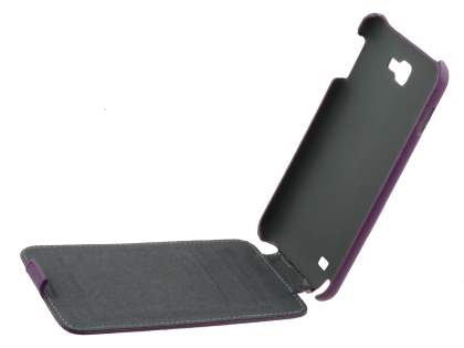 Samsung I9220 Galaxy Note Slim Synthetic Leather Flip Case - Purple