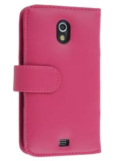 Samsung I9250 Google Galaxy Nexus Synthetic Leather Wallet Case - Pink
