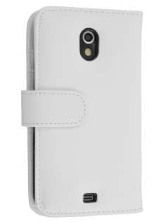 Samsung I9250 Google Galaxy Nexus Synthetic Leather Wallet Case - Pearl White