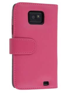 Samsung I9100 Galaxy S2 Synthetic Leather Wallet Case - Pink