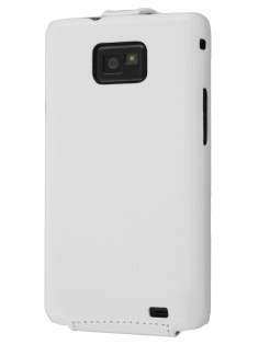 Synthetic Leather Flip Case for Samsung I9100 Galaxy S2 - Pearl White