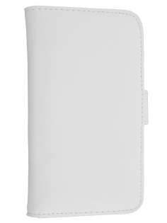 Samsung I9250 Google Galaxy Nexus Synthetic Leather Wallet Case - Pearl White