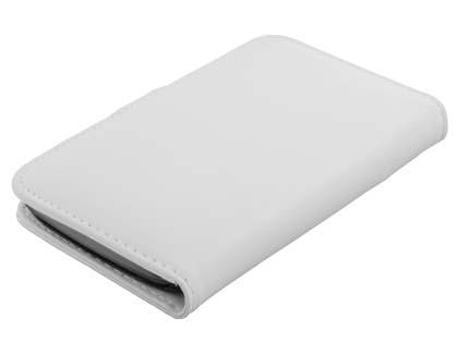 Samsung I9250 Google Galaxy Nexus Synthetic Leather Wallet Case - Pearl White