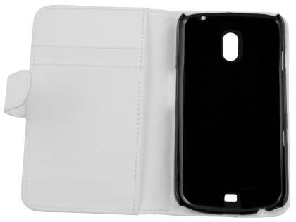 Samsung I9250 Google Galaxy Nexus Synthetic Leather Wallet Case - Pearl White