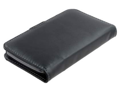Samsung I9250 Google Galaxy Nexus Synthetic Leather Wallet Case - Classic Black