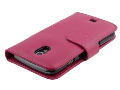 Samsung I9250 Google Galaxy Nexus Synthetic Leather Wallet Case - Pink