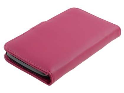 Samsung I9250 Google Galaxy Nexus Synthetic Leather Wallet Case - Pink