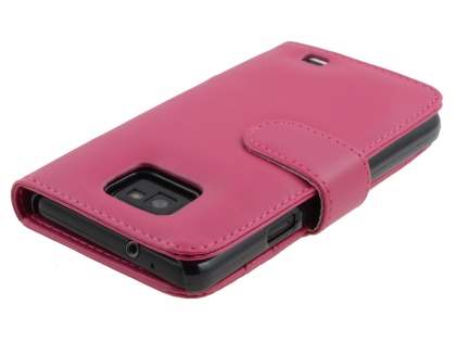 Samsung I9100 Galaxy S2 Synthetic Leather Wallet Case - Pink
