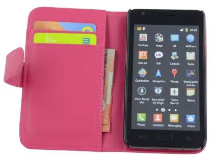 Samsung I9100 Galaxy S2 Synthetic Leather Wallet Case - Pink