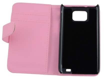 Samsung I9100 Galaxy S2 Synthetic Leather Wallet Case - Baby Pink