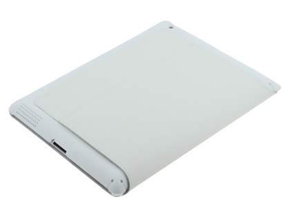 Premium Ultra Slim Genuine Leather Flip Case with Stand for iPad 2/3 - White