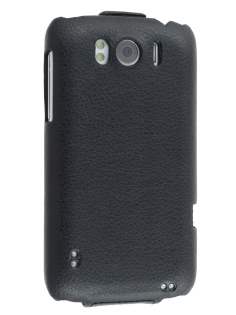 HTC Sensation XL Slim Synthetic Leather Flip Case - Classic Black HTC Sensation XL Slim Synthetic Leather Flip Case - Classic Black