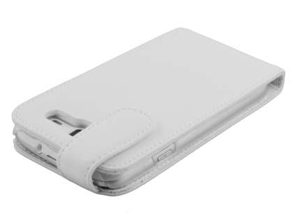 Samsung I9300 Galaxy S3 Genuine Leather Flip Case - White