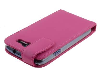 Samsung I9300 Galaxy S3 Genuine Leather Flip Case - Pink