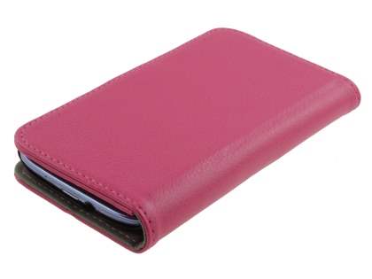 Samsung I9300 Galaxy S3 Slim Synthetic Leather Wallet Case with Stand - Pink