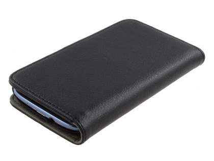 Samsung I9300 Galaxy S3 Slim Synthetic Leather Wallet Case with Stand - Classic Black