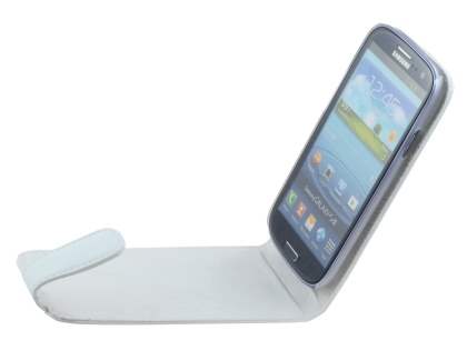 Samsung I9300 Galaxy S3 Genuine Leather Flip Case - White