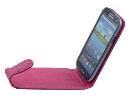 Samsung I9300 Galaxy S3 Genuine Leather Flip Case - Pink