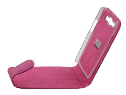 Samsung I9300 Galaxy S3 Genuine Leather Flip Case - Pink